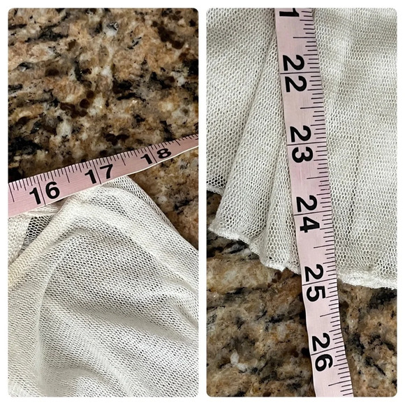 Free People Beaded Mesh Sheer Babydoll Tunic Blouse Sequin Beaded S Boho Peasent - Picture 5 of 10